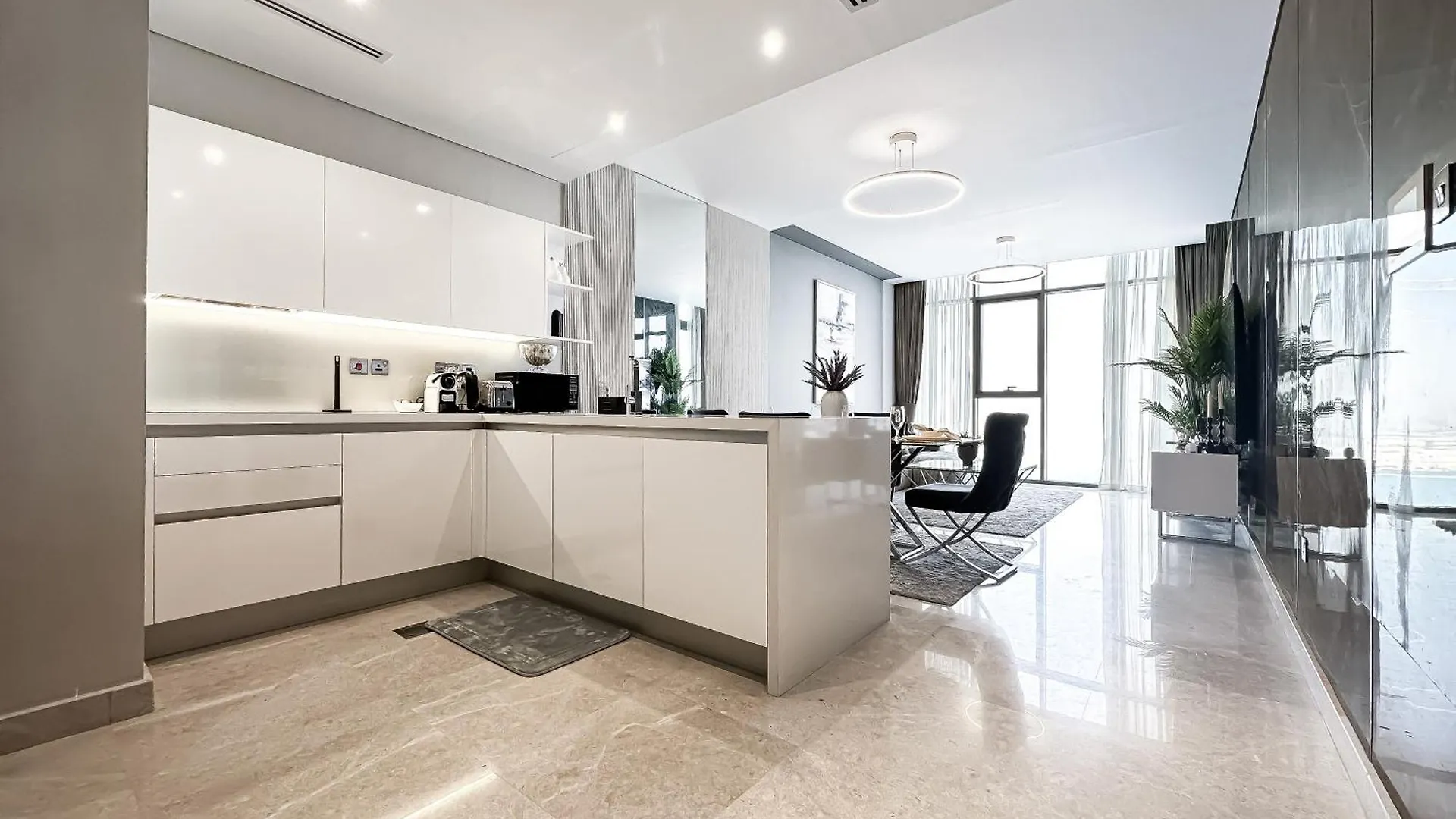 Trophy-Luxurious Living W Serene Sea Blends View Dubai Apartment