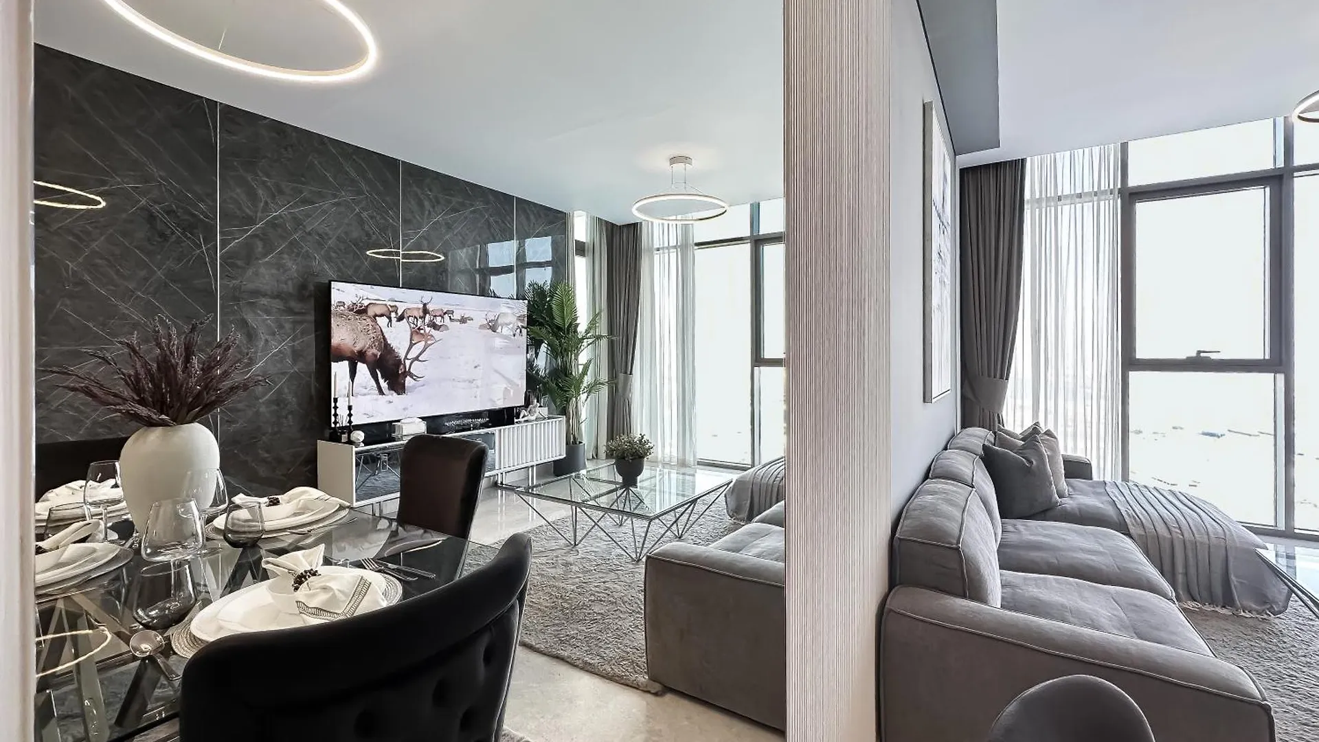 Apartment Trophy-Luxurious Living W Serene Sea Blends View Dubai
